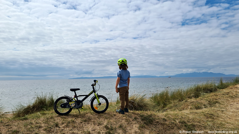 Ayrshire Orthoptera surveys by bike: view from Irvine over the Firth of Clyde to the Isle of Arran � Fraser Simpson 