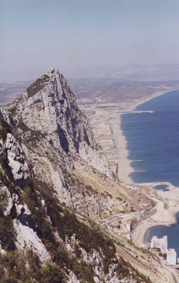 View east along the Costa del Sol from Gibraltar