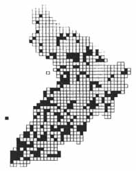 Peacock distribution in Ayrshire