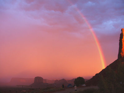 Rainbow over Monument Valley, Arizona  5 August 2006  2103h  2006,Fraser Simpson