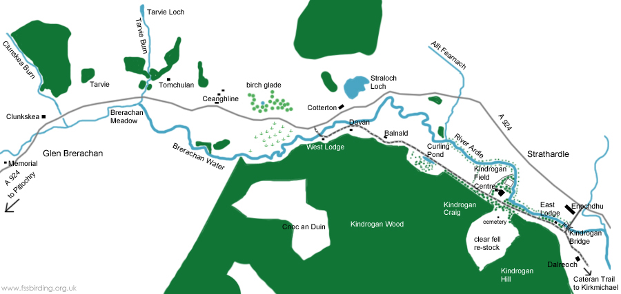 Map of Kindrogan and Strathardle
