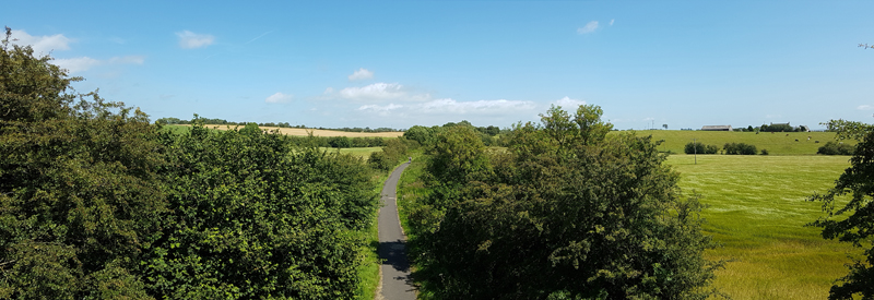 View from the bridge on the unclassified road: Yellowhammer, Whitethroat, Grey Partridge, etc. (Knockentiber-Springside disused railway line) © Fraser Simpson