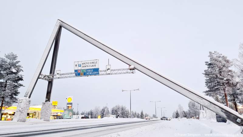 Arctic Circle (Napapiiri) marker on the E75, Rovaniemi © Fraser Simpson 