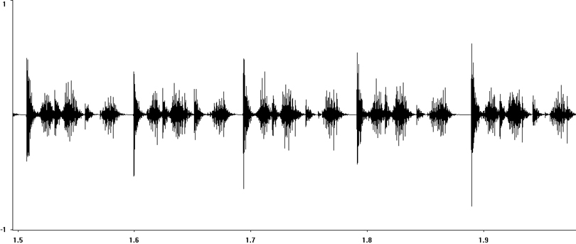 Oscillogram of Long-winged Cone-head stridulation [longwingedconehead117303capcut2]