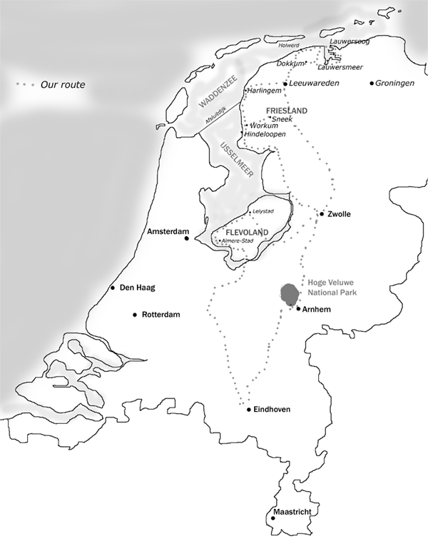 Sketch Map of Netherlands Route