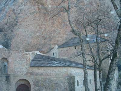 The restored Lower Monastery at San Juan de la Pena