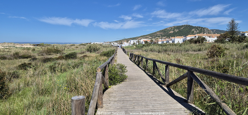 Zahara boardwalk & Sierra de Retin, Zahara de los Atunes, April  2026 � Fraser Simpson